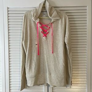Victorias Secret Sport lace up light weight hoodie. Size large.